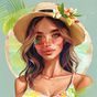 用户夏日Coco头像，夏日风格女生